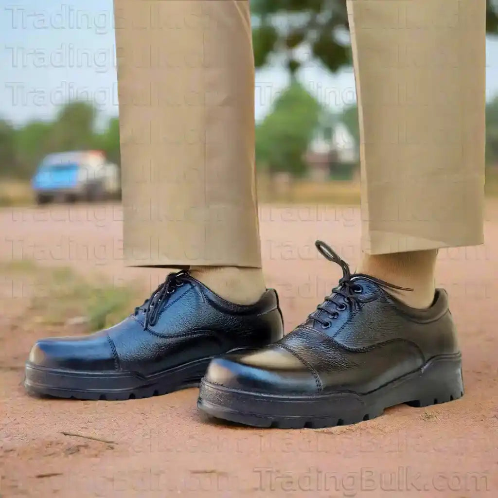 Black police Oxford Shoes for men police shoes