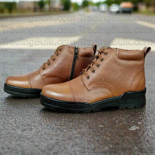 Brown police boots for men police Tan Oxford Ankle shoes