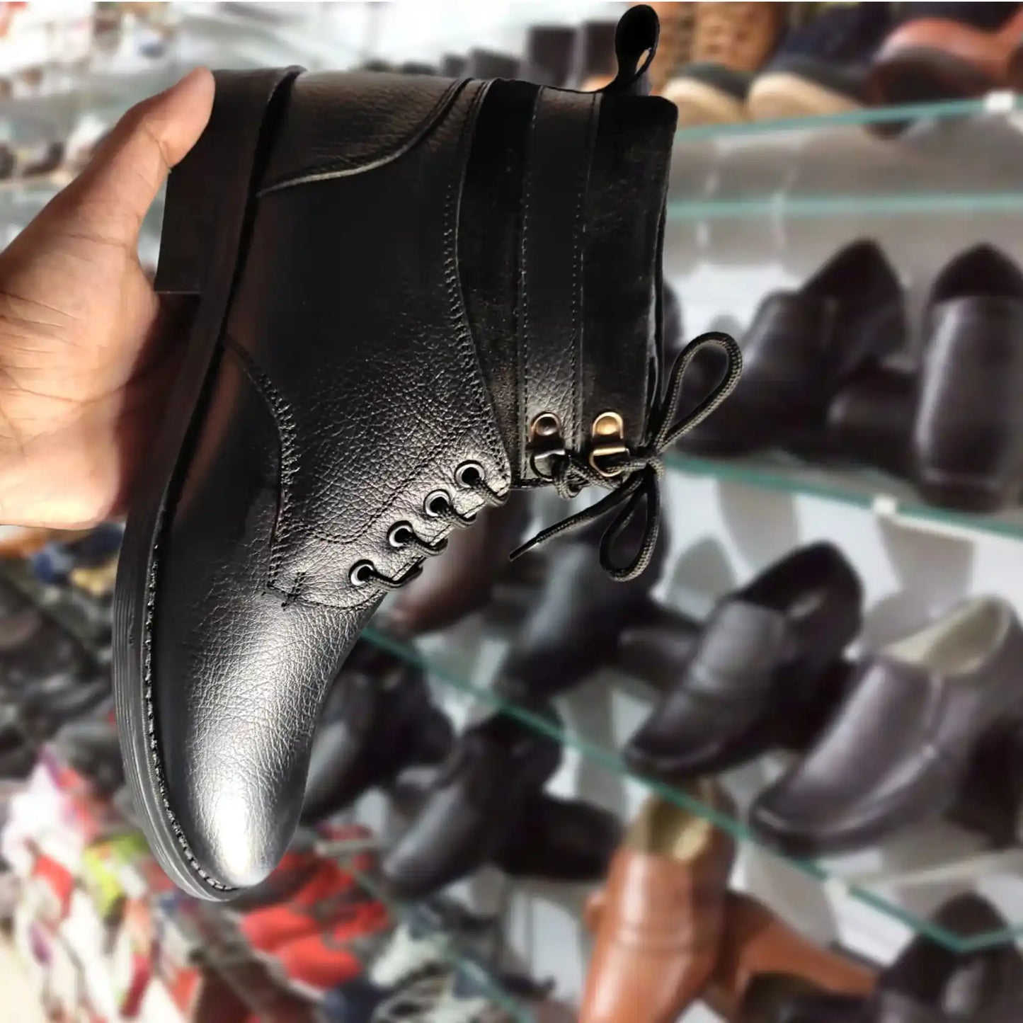 Genuine Leather Boots for Men Ankle Shoes