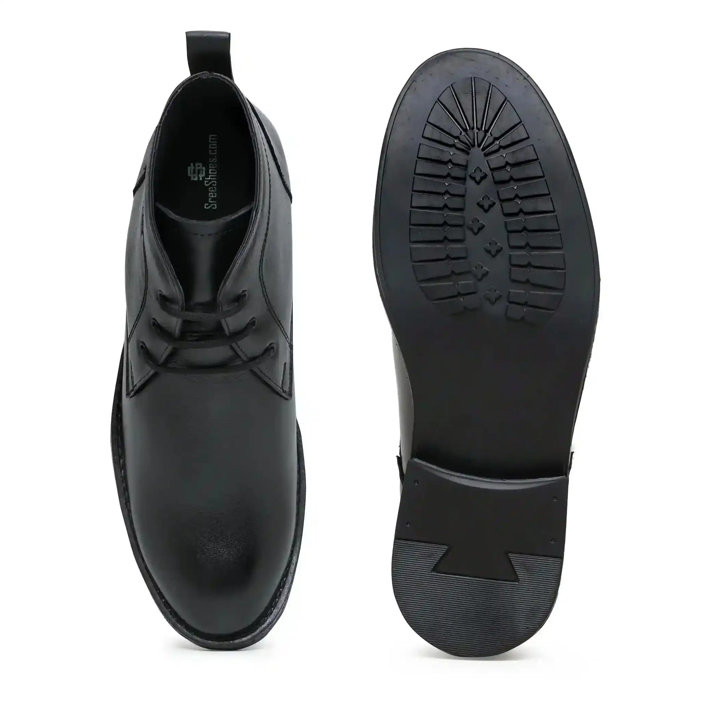 Men Pure Leather Chukka Boots Ankle Shoes