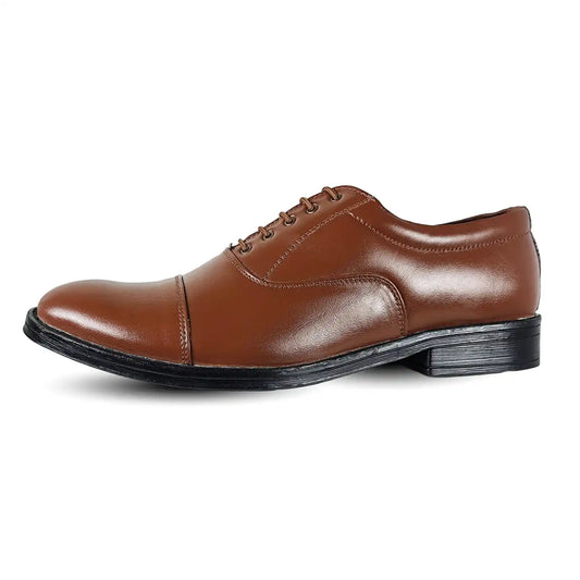 Police Shoes Pure Leather Oxford Shoes for Men Cap Toe