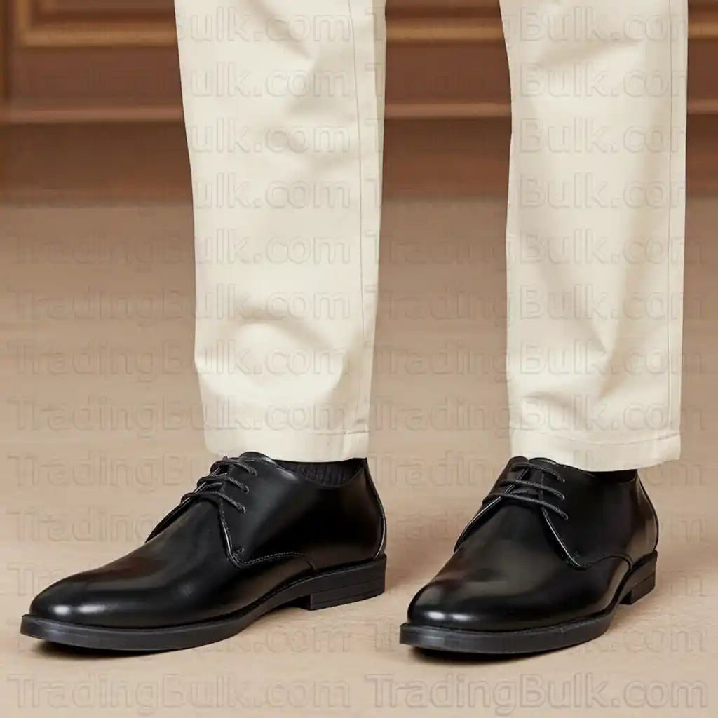 Men's Derby Formal Shoes Pure Leather Comfort Lace Up Dress Shoes