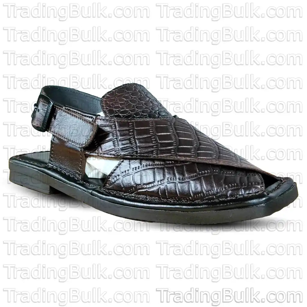 Pure Leather Original Peshawari Sandals Dailywear Slipper Cross Design Strap Sandals