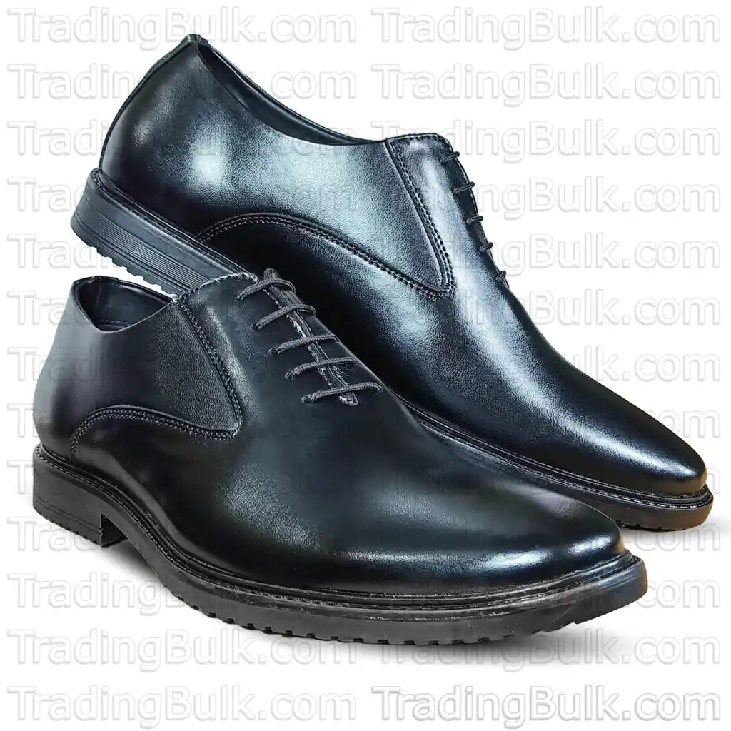 Formal Dress Shoes Pure Leather Oxford Wholecut-Toe Black Lace Up