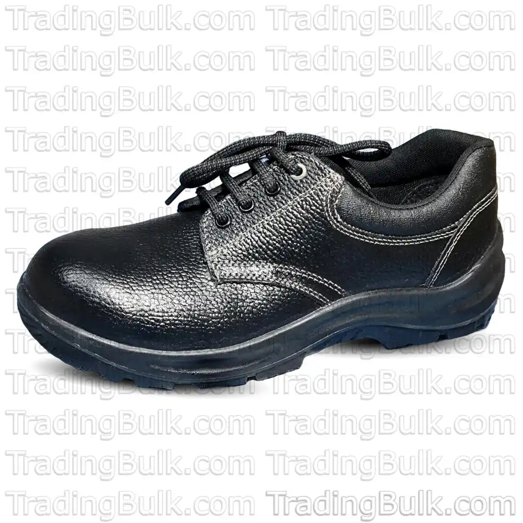 Safety Shoes Steel-Toe Genuine Grain Leather Derby Industrial Shoes (DIP-PU Molded Sole)