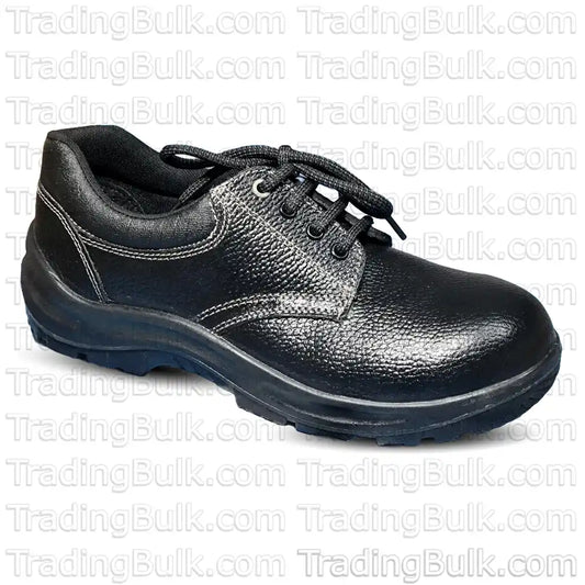 Safety Shoes Steel-Toe Genuine Grain Leather Derby Industrial Shoes (DIP-PU Molded Sole)