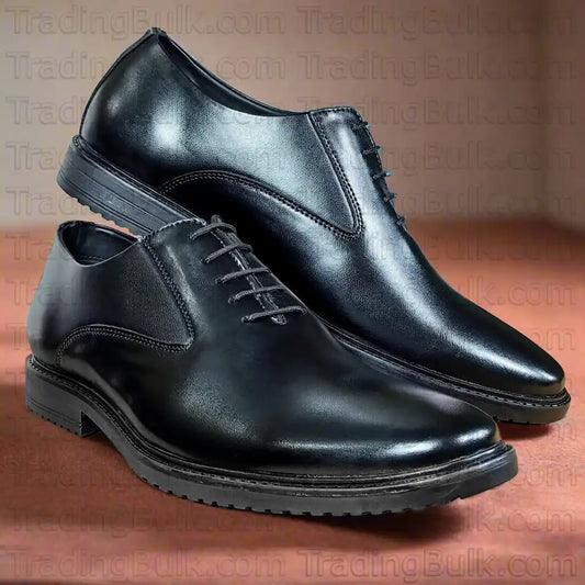 Formal Dress Shoes Pure Leather Oxford Wholecut-Toe Black Lace Up