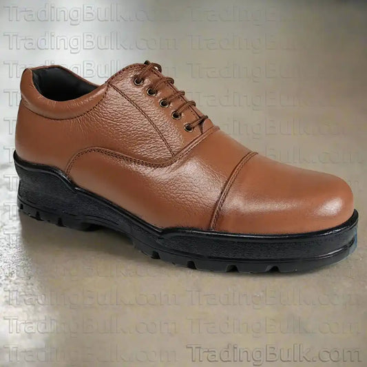 TradingBulk.com_Police_Shoes_Brown_Leather_Oxford_Uniform_Shoes_Supplier_Dealer_Wholesaler_Manufacturer_in_India_Tan