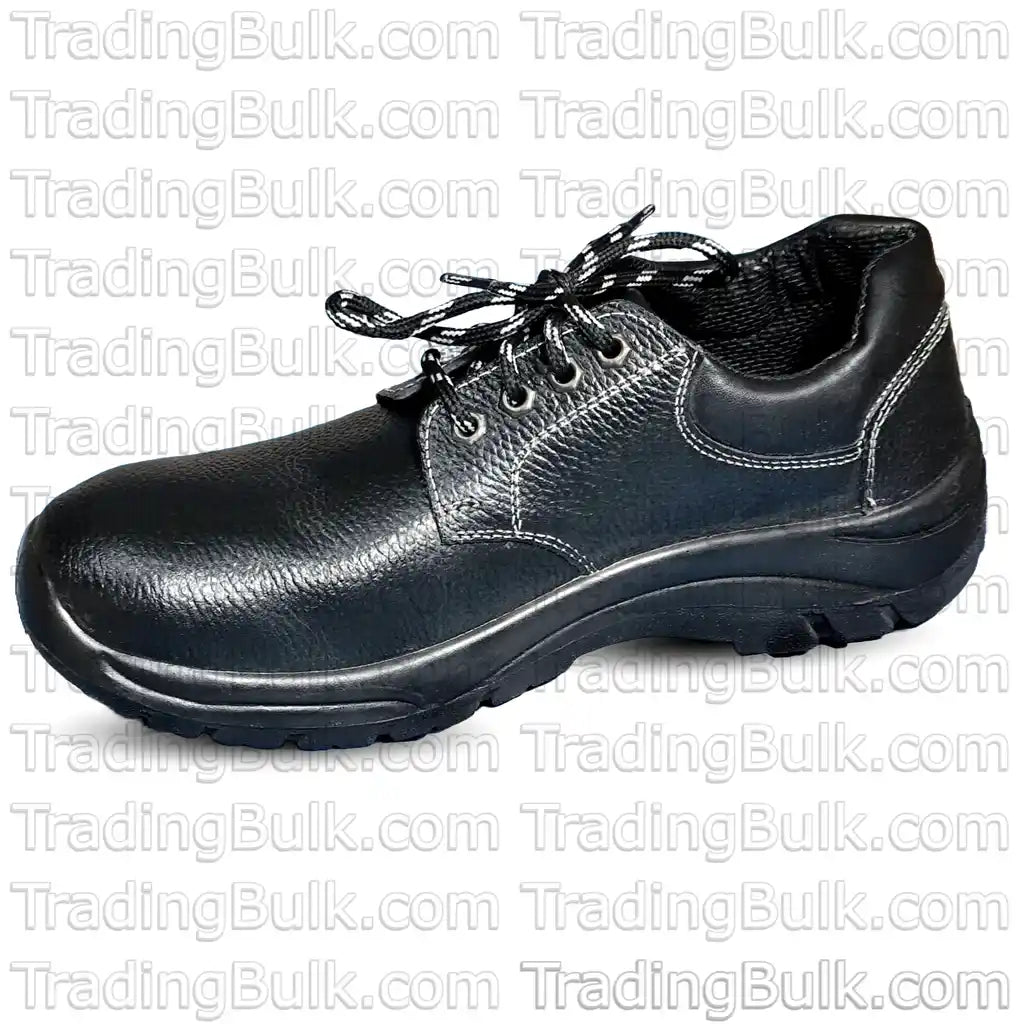 Industrial Safety Shoes Genuine Grain Leather Steel-Toe Derby Shoes (DIP-PU Molded Sole)