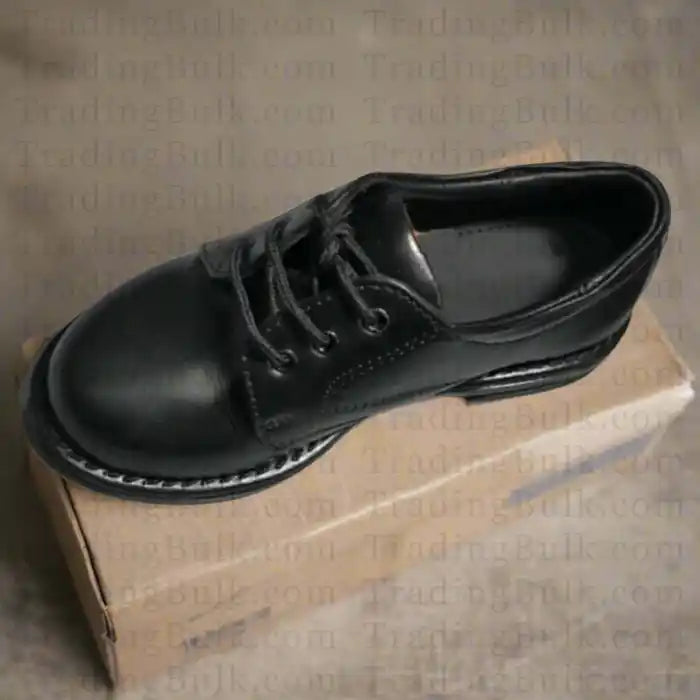 Black School Shoes for Boys/Girls Pure Leather LaceUp Derby Formal Comfort Shoes for Kids