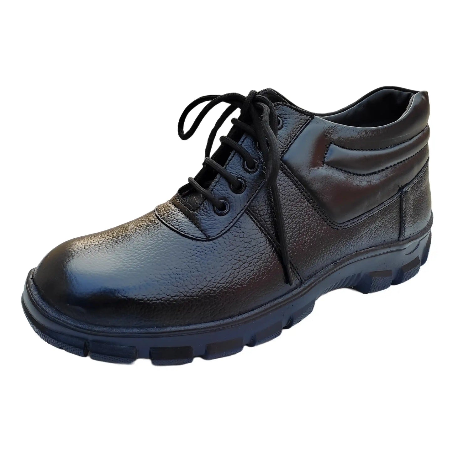 Men Genuine Leather Combat Boots Heavy Duty Ankle Shoes