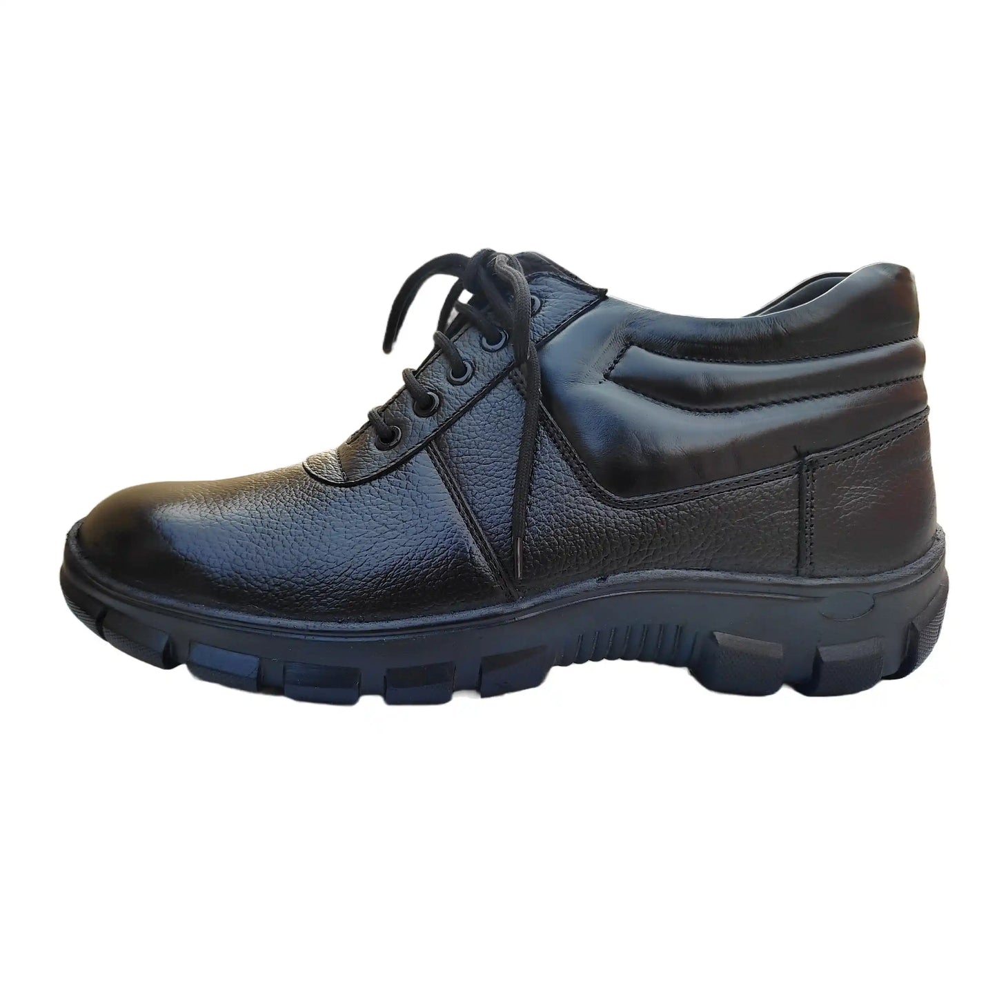Men Genuine Leather Combat Boots Heavy Duty Ankle Shoes
