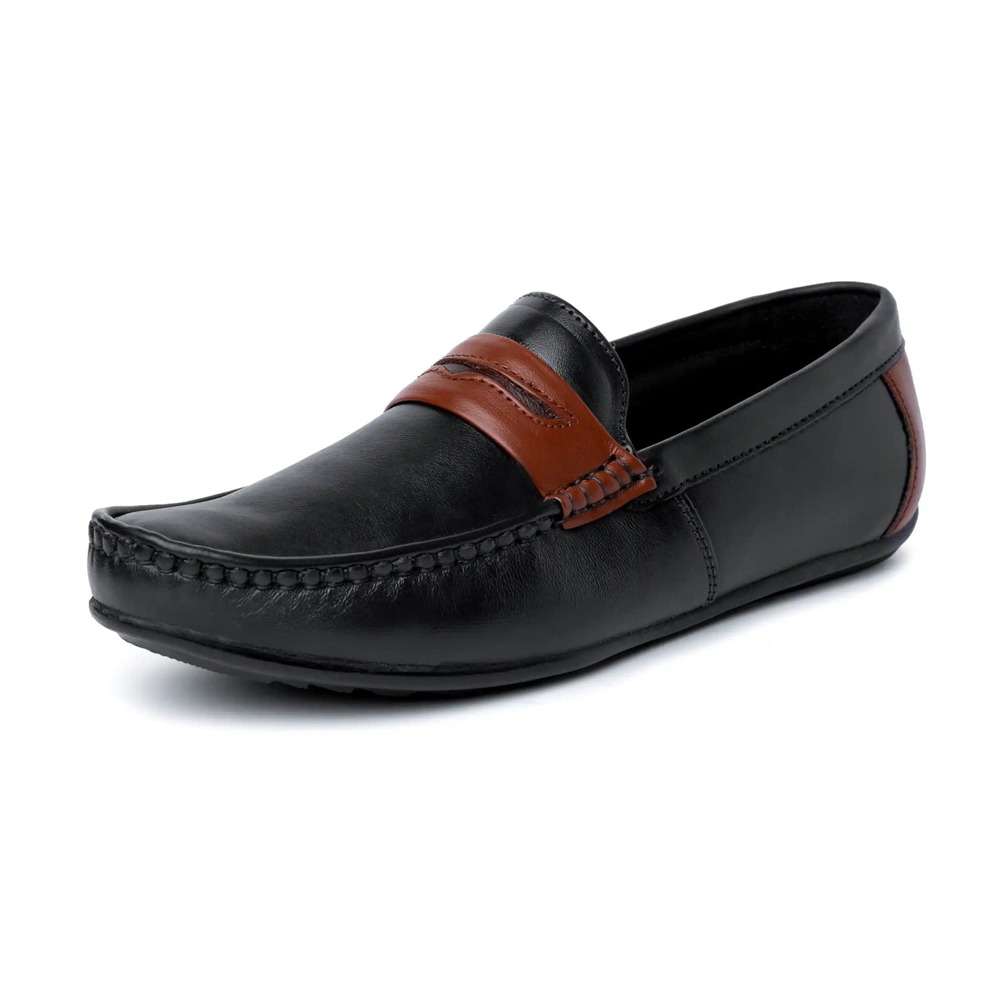 Men Pure Leather Casual Slip On Loafer Shoes