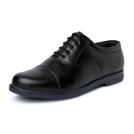 Oxford Lace Up Pure Leather Police Shoes