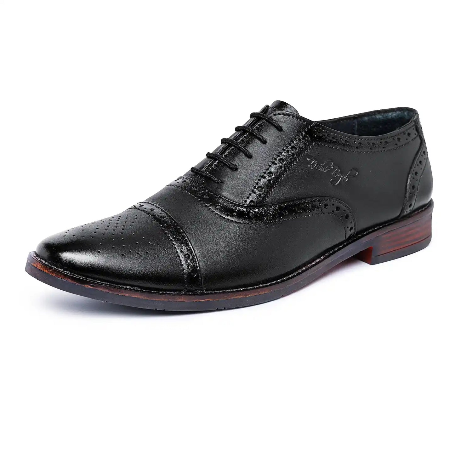 Genuine Leather Oxford Brogue Lace Up Shoes