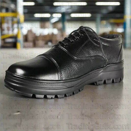 Black Oxford Shoes PU Police uniform Shoes  