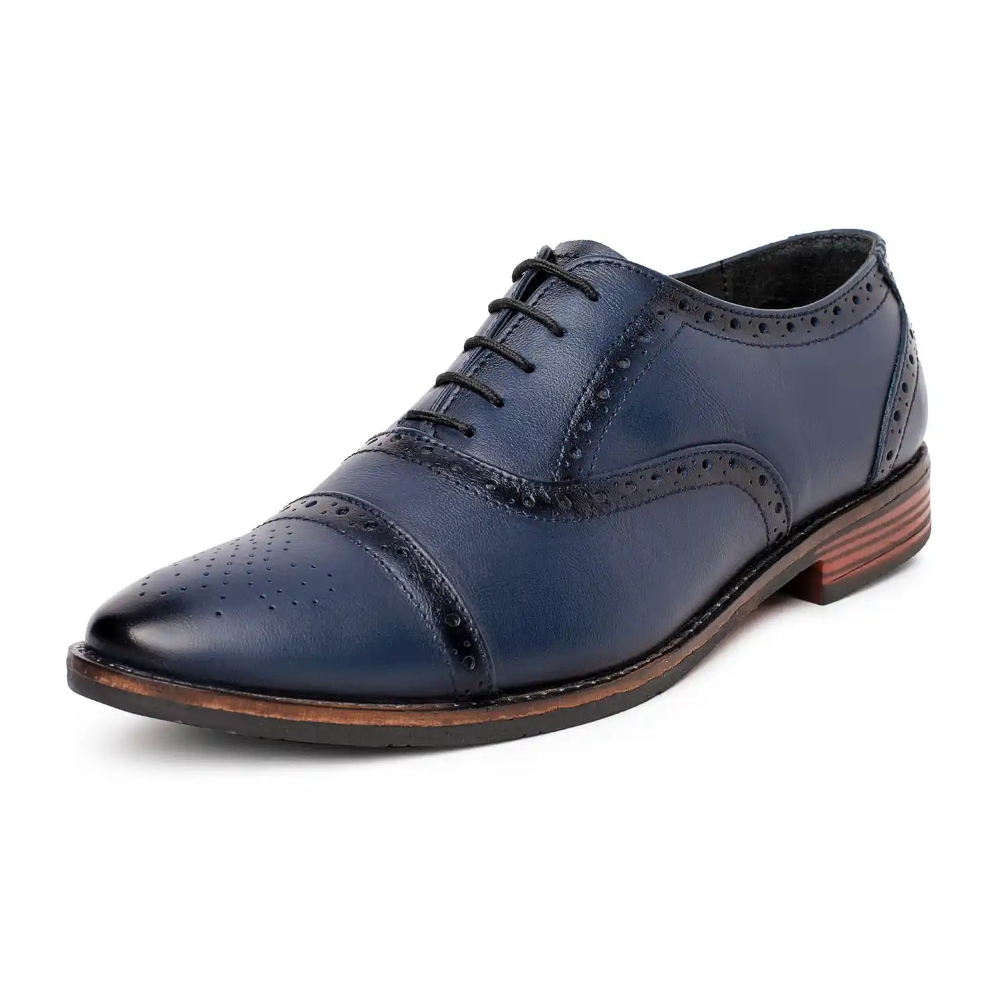 Genuine Leather Oxford Brogue Lace Up Shoes