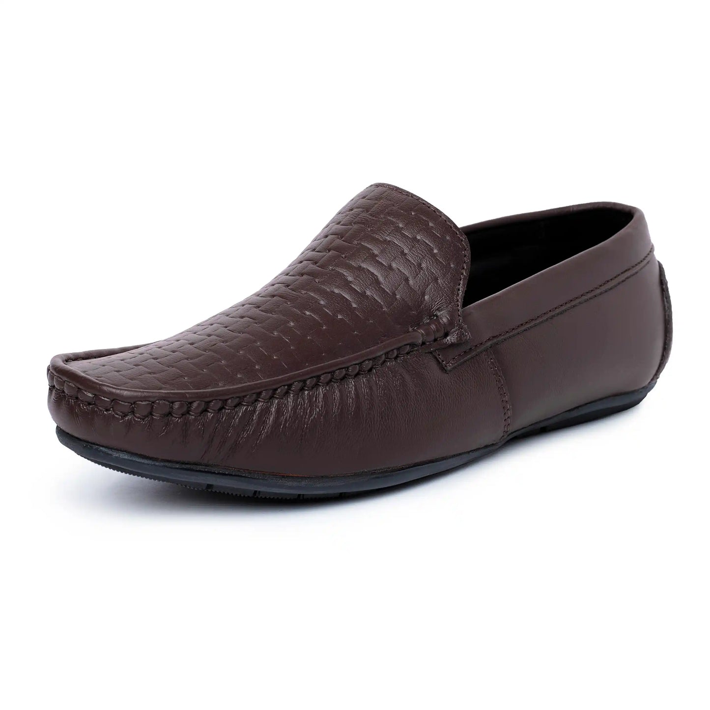 Men Pure Leather Casual Slip On Loafers