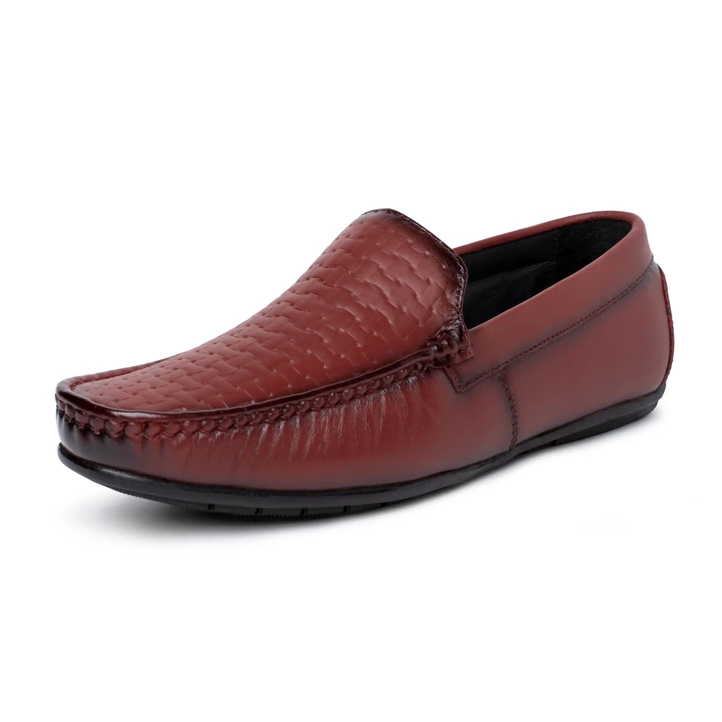 Men Pure Leather Casual Slip On Loafers