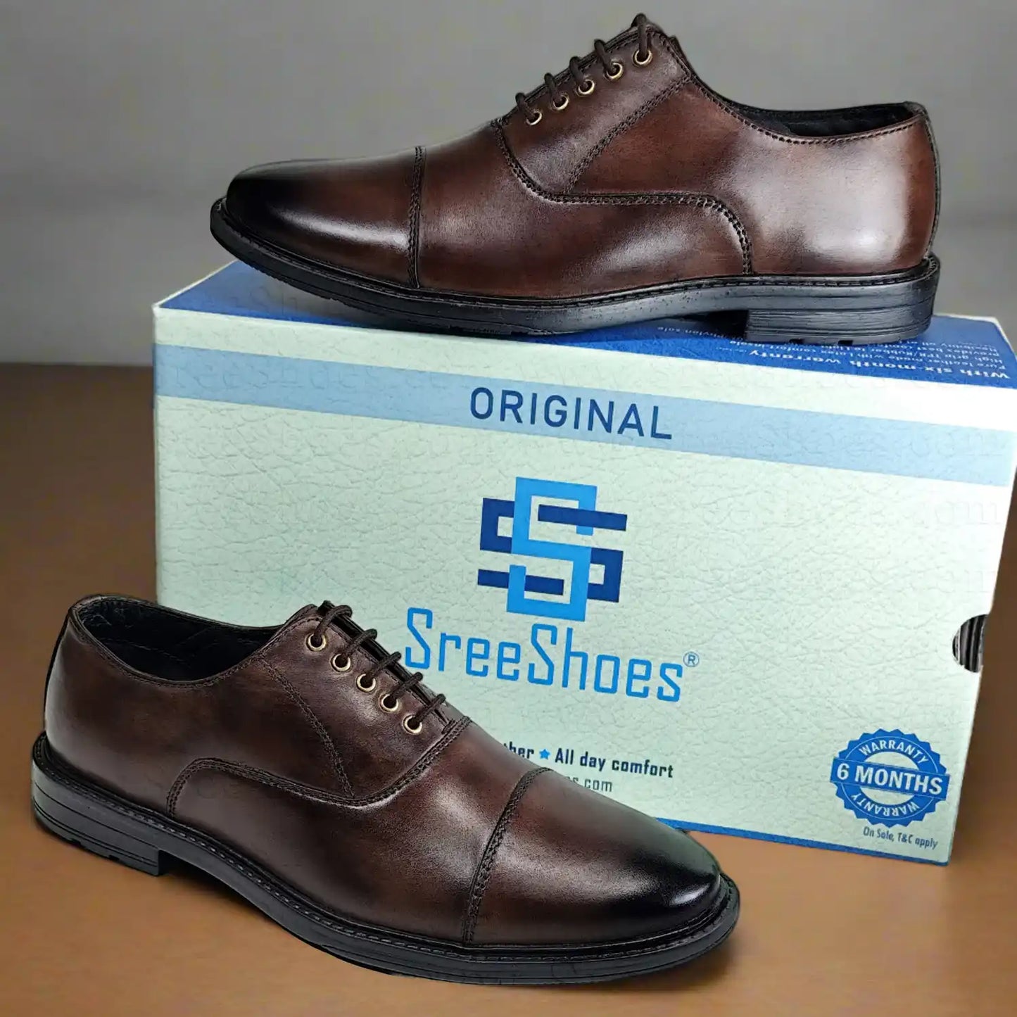 Men's Pure Leather Oxford Dress Shoes (Full Grain)