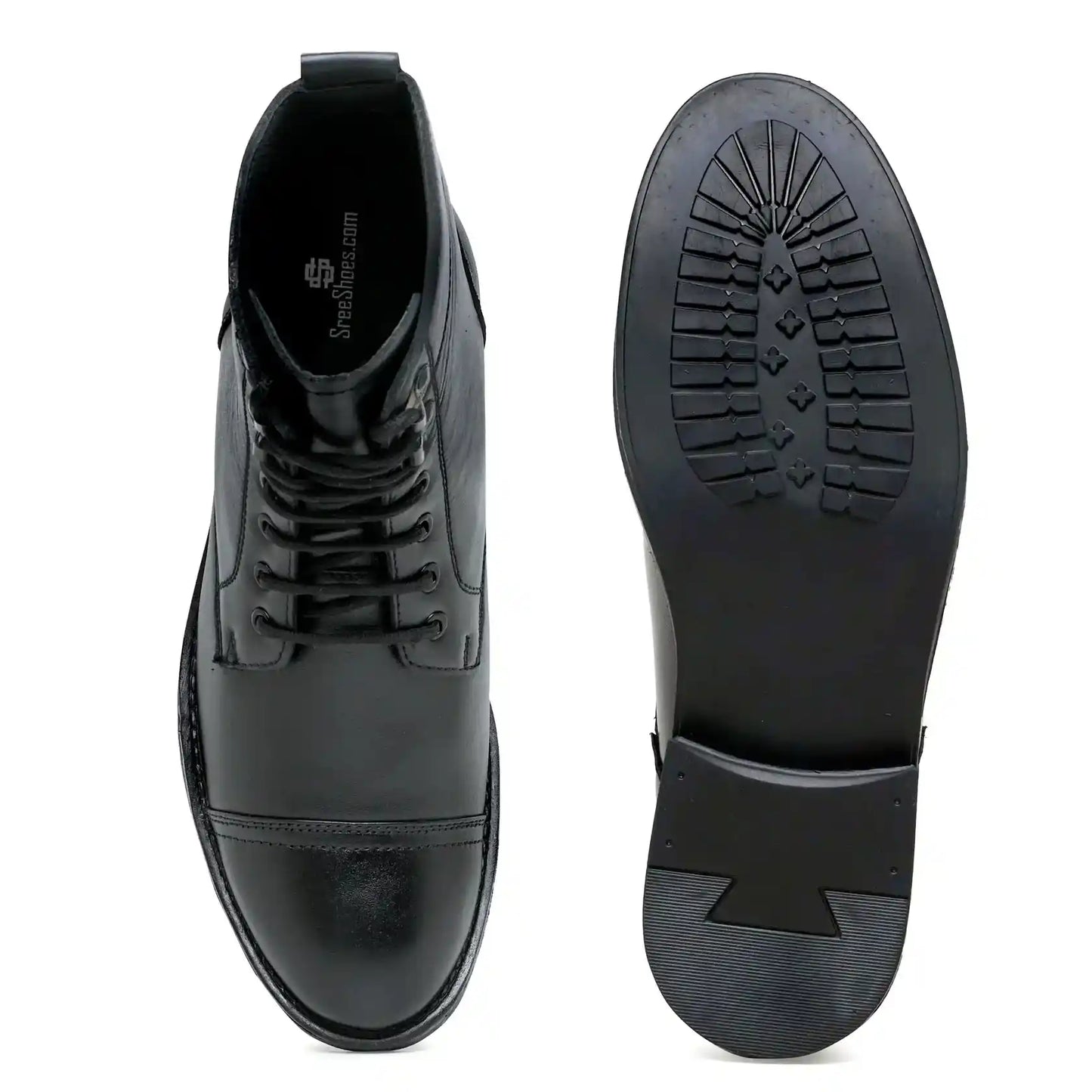 Genuine Leather High Neck Boots Ankle Shoes