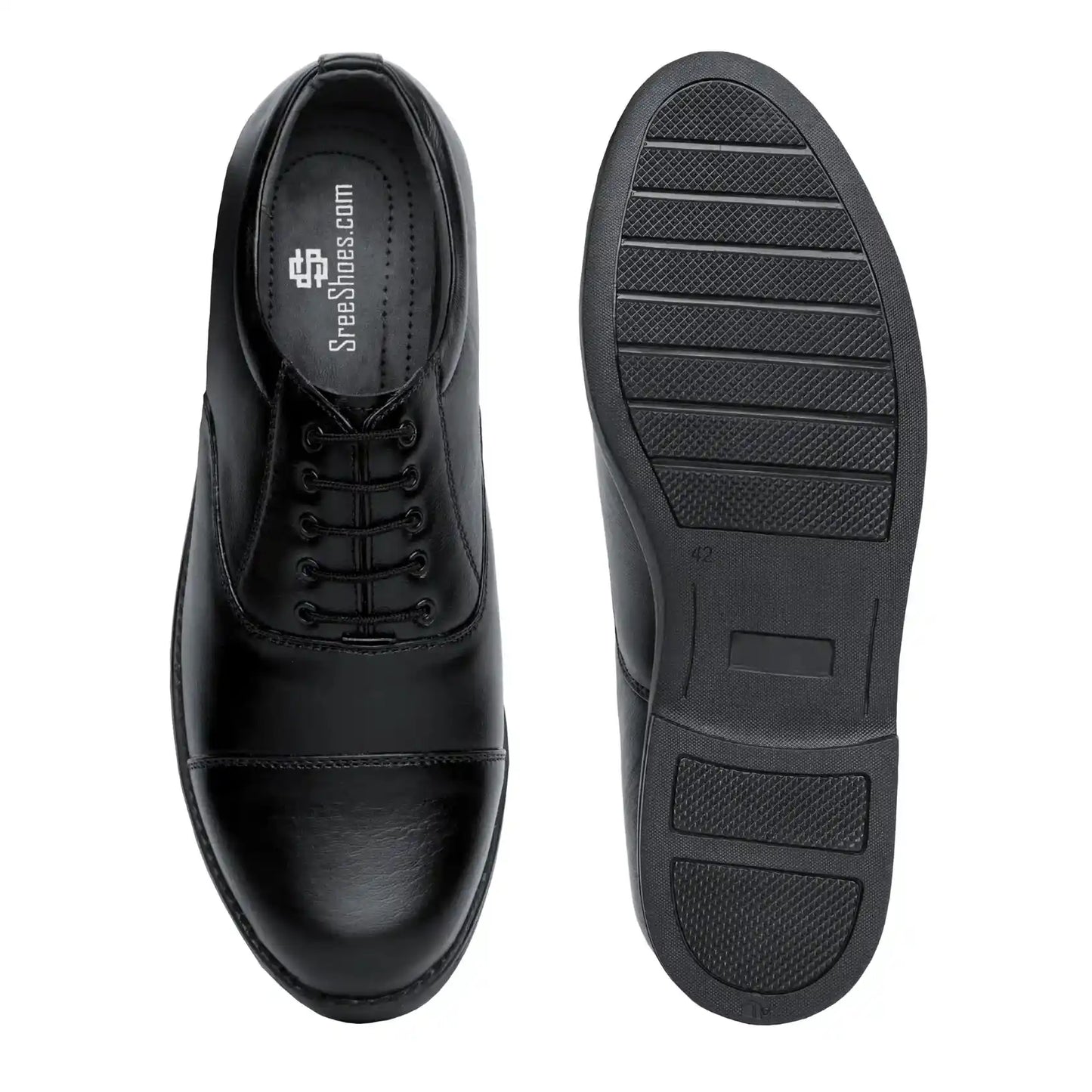 Police Uniform Shoes Pure Leather Oxford Lace Up