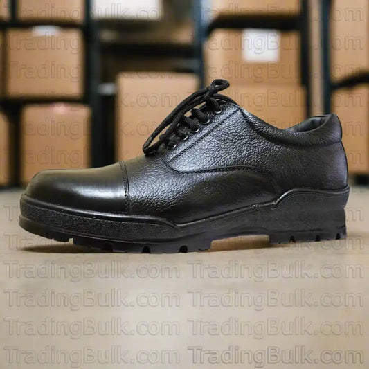 Lightweight Real Leather Police Shoes  Black Oxford Comfort Shoes