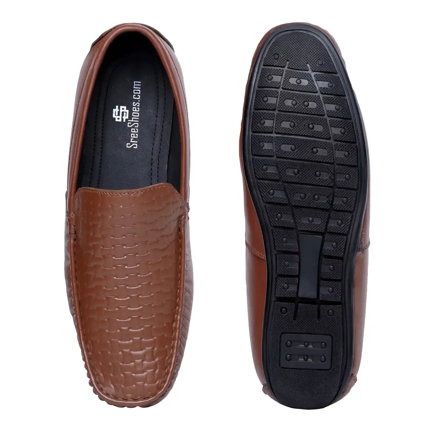 Men Pure Leather Casual Slip On Loafers