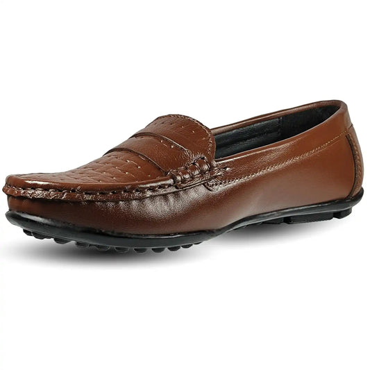 Loafers for WOMEN Pure Leather Slip On Ladies Moccasins Shoes