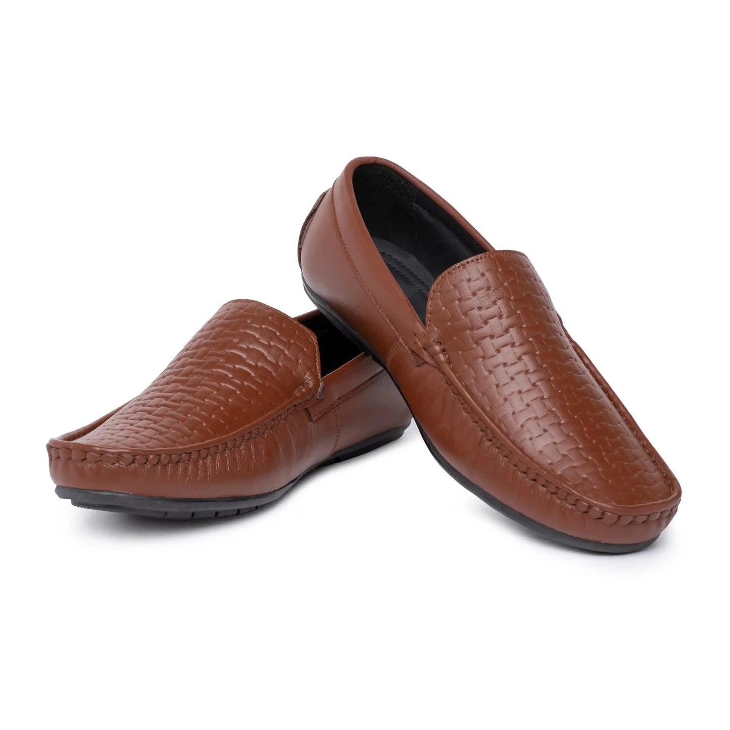 Men Pure Leather Casual Slip On Loafers