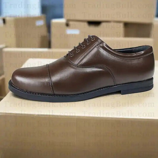 Brown Uniform Shoes Pure Leather Formal Oxford Comfort Shoes