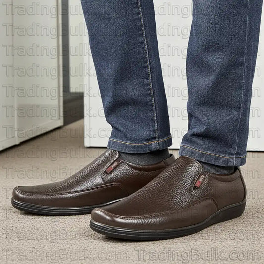 Real Leather Men's slip on Formal Loafer Shoes