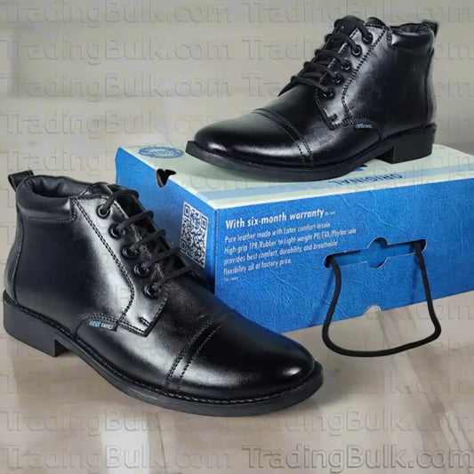 Men Pure Leather Ankle Boots