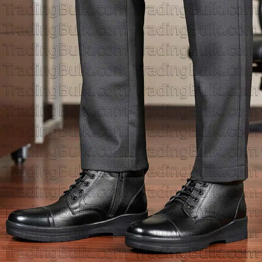 Formal Ankle Boots for Dailywear Real Leather Chain Boot LightWeight Ankle Shoes with zip