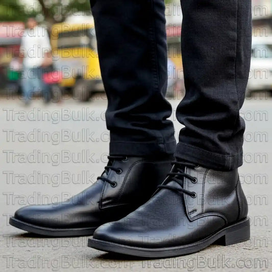 Men Pure Leather Chukka Boots Ankle Shoes