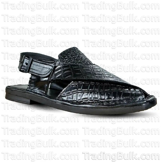 Pure Leather Original Peshawari Sandals Dailywear Slipper Cross Design Strap Sandals