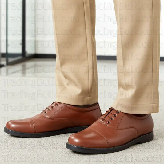 Oxford Uniform Shoes Pure Leather Cap Toe Dress Shoes