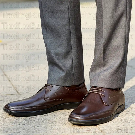 Brown Derby Lace Up Shoes Pure Leather Apron Lace Up Shoes for Men
