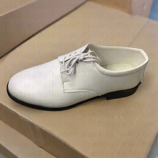 Navy Uniform Shoes Pure Leather White Comfort Dress Shoes