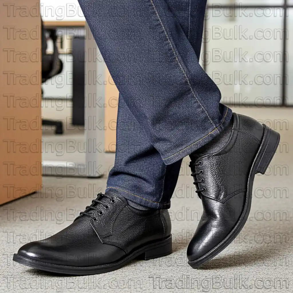 Lace Up Pure Leather Shoes For Men