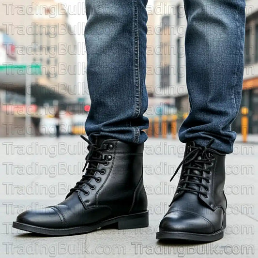 Genuine Leather High Neck Boots Ankle Shoes