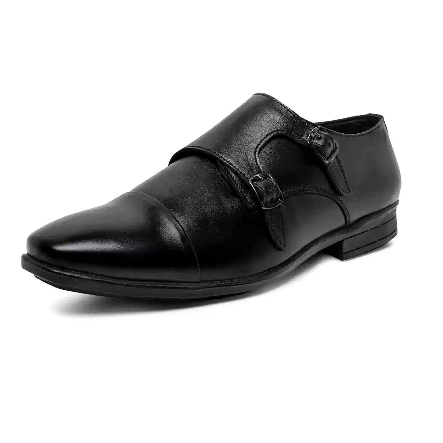 Double Monk Strap Pure Leather Shoes for Men