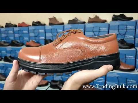 12902-TSF Police Shoes Supplier Dealer Wholesaler Lightweight Oxford Tan Brown Shoes 