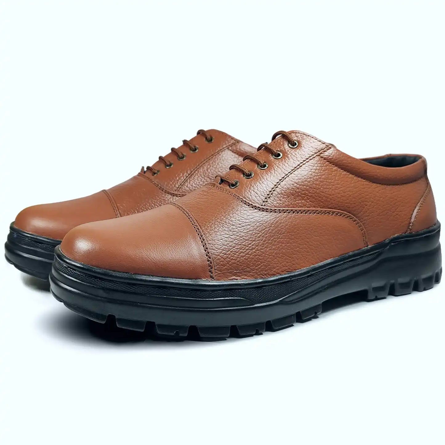 Police Uniform Shoes Pure Leather Oxford Lace Up